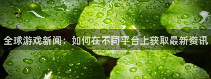 杜邦娱乐登陆测速：全球游戏新闻：如何在不同平台上获取最新资讯