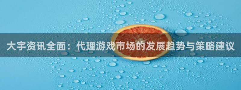 杜邦娱乐2首页登录：大宇资讯全面：代理游戏市场的发展趋势与策